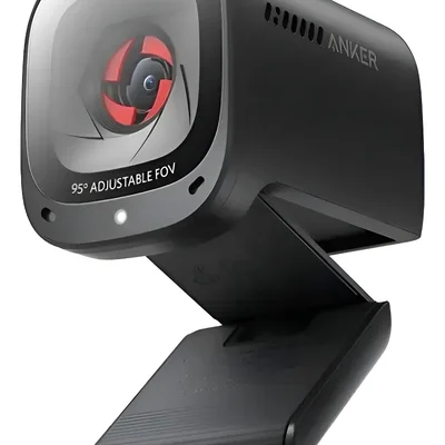 Câmera Webcam Anker Powerconf C200 2k Hd 30fps Duplo Mic 95° Cor Preto