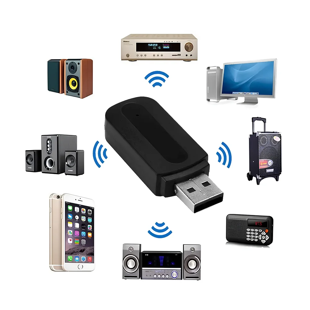 Imagem 2 de 5 do produto Receptor Bluetooth Yet-m1 Usb P2 Wireless Som Automotivo