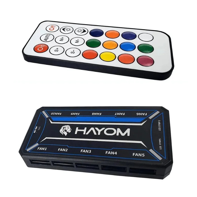 Controladora Para Até 10 Fans RGB 6 Pinos Molex Hayom - Hym-10 6