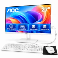 Computador All in One AOC 27" Full HD, Intel Core i5-12450H, 16GB, SSD 128GB, HD 500GB, Windows 11, Branco