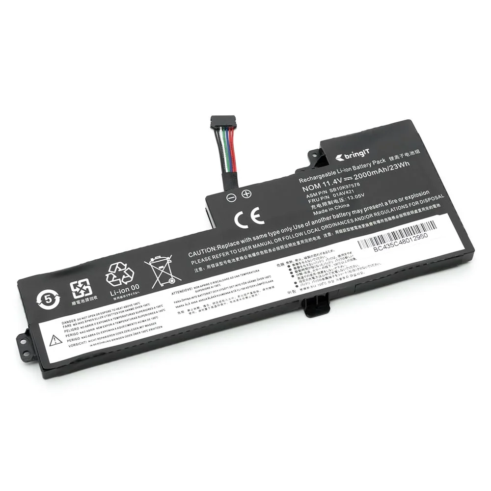 Bateria Para Notebook Lenovo Thinkpad T480-20l50006iu 11.4 V Interna Bateria Para Notebook Lenovo Thinkpad T480-20l50006iu 11.4 V Interna