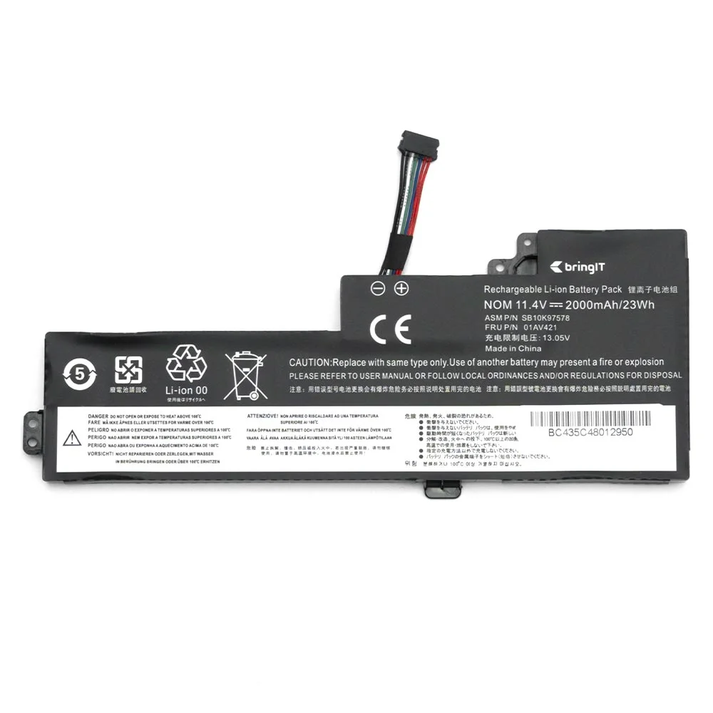 Bateria Para Notebook Lenovo Thinkpad T480-20l50006iu 11.4 V Interna Bateria Para Notebook Lenovo Thinkpad T480-20l50006iu 11.4 V Interna