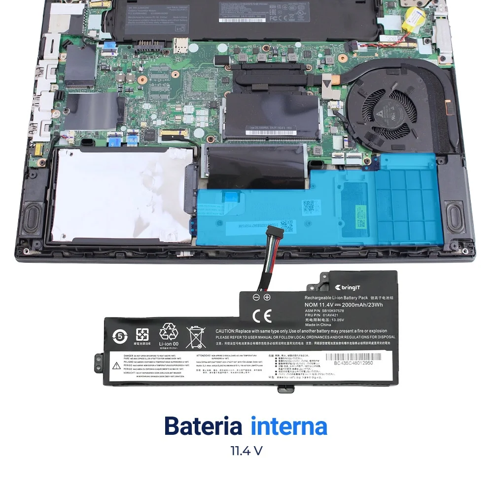 Bateria Para Notebook Lenovo Thinkpad T480-20l50006iu 11.4 V Interna Bateria Para Notebook Lenovo Thinkpad T480-20l50006iu 11.4 V Interna