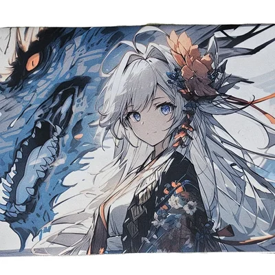 Mousepad Gamer 30 X 70 Cm Garota - Dragao