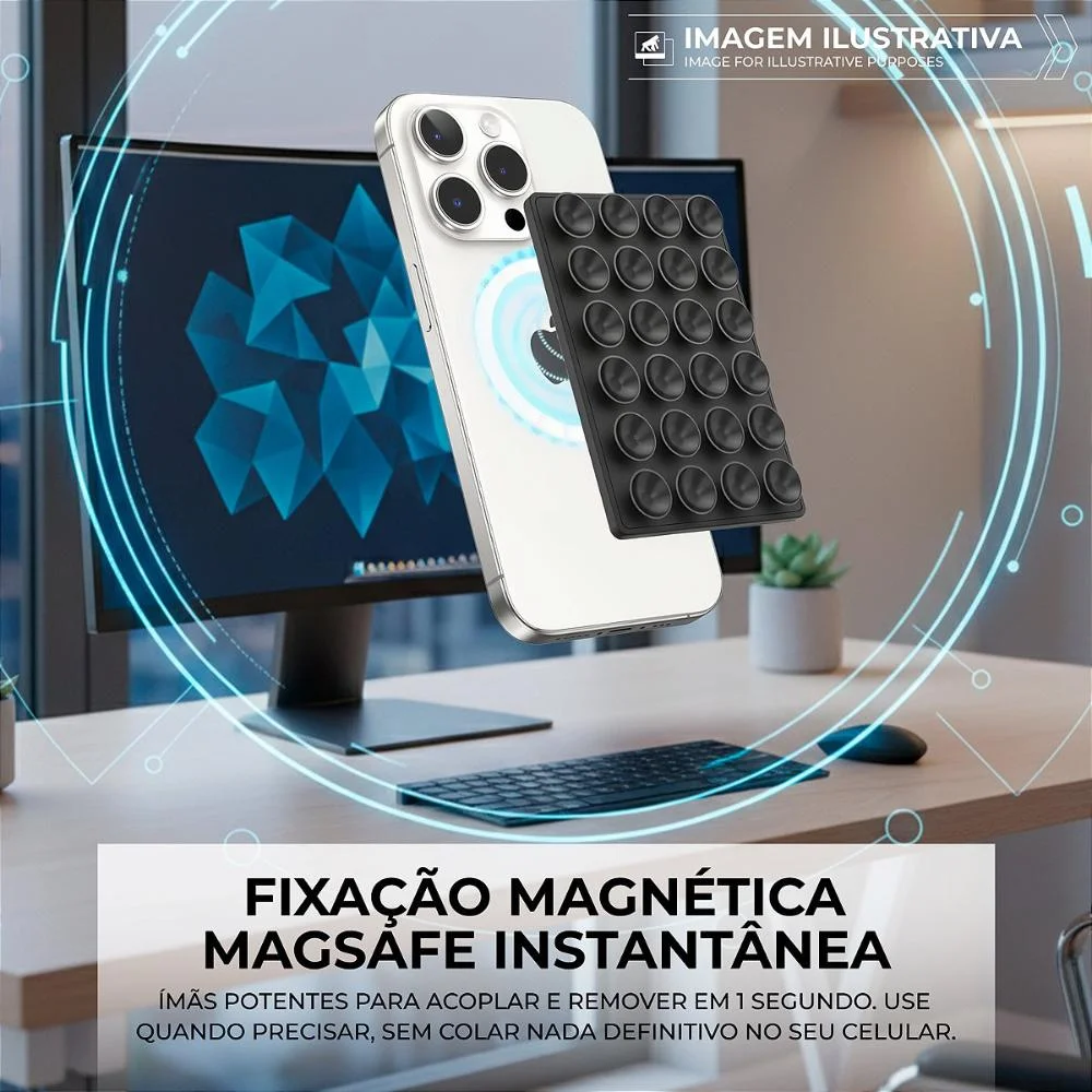 Imagem 4 de 5 do produto Ventosa Magnética Magsafe - Preta - Gshield