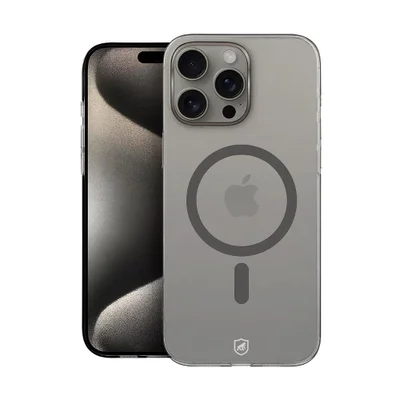 Capa Para Iphone 15 Pro Max - Crystal Slim Magsafe Titanium