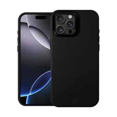 Capa Case Capinha Para Iphone 16 Pro Max - Couro Dual Magsafe - Preta - Gshield
