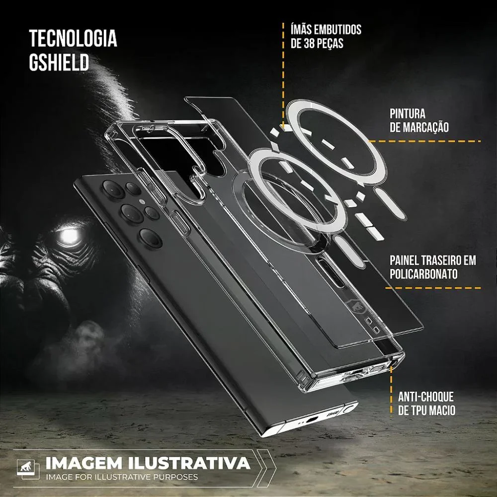 Imagem 5 de 5 do produto Capa Magsafe Para Samsung Galaxy Z Flip 7 Fe - Transparente - Gshield