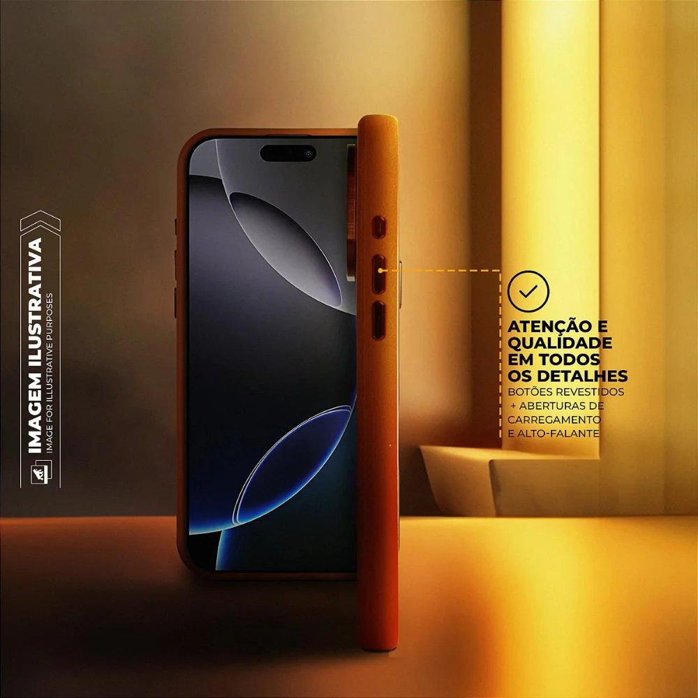 Imagem 3 de 5 do produto Capa Para Iphone 16 Pro Max - Couro Dual Magsafe - Marrom - Gshield