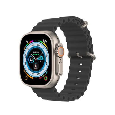 Pulseira Para Apple Watch Ultra 49 Mm - Oceano Cloud  - Preta - Gshield