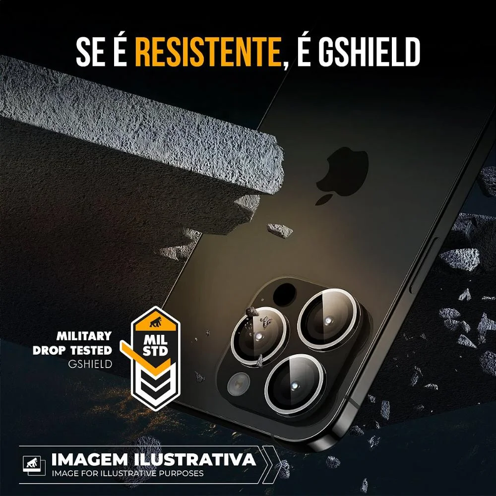Imagem 2 de 5 do produto Protetor De Lente Para Iphone 14 - Survivor - Transparente Com Molde Aplicador - Frame Para Câmera - Gshield