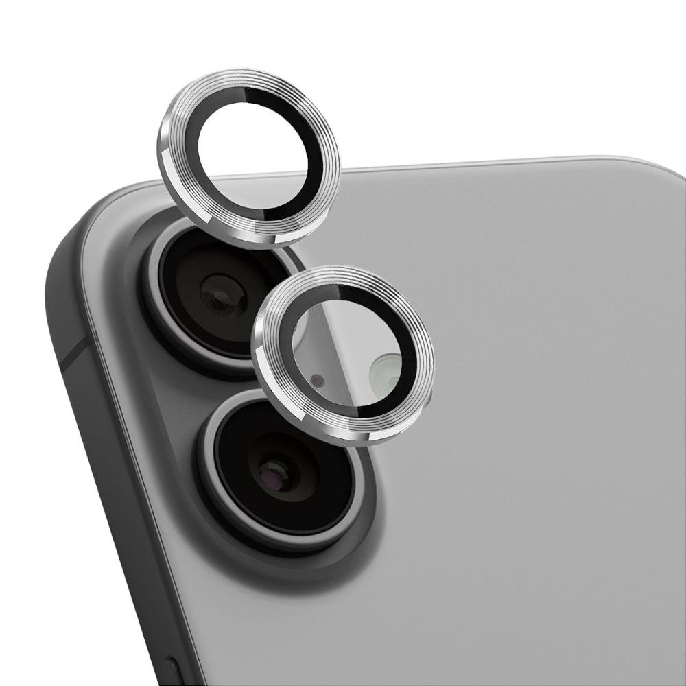 Protetor De Lente Para Iphone 16 - One Armor - Frame Para Câmera - Prata - Gshield