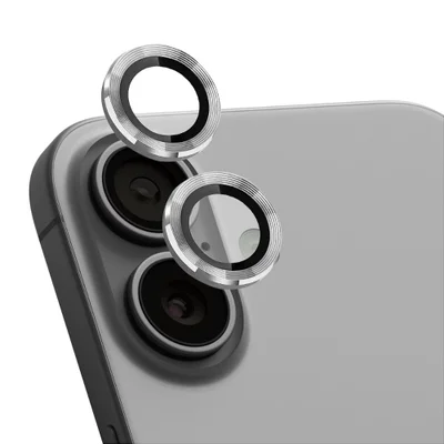 Protetor De Lente Para Iphone 16 - One Armor - Frame Para Câmera - Prata - Gshield
