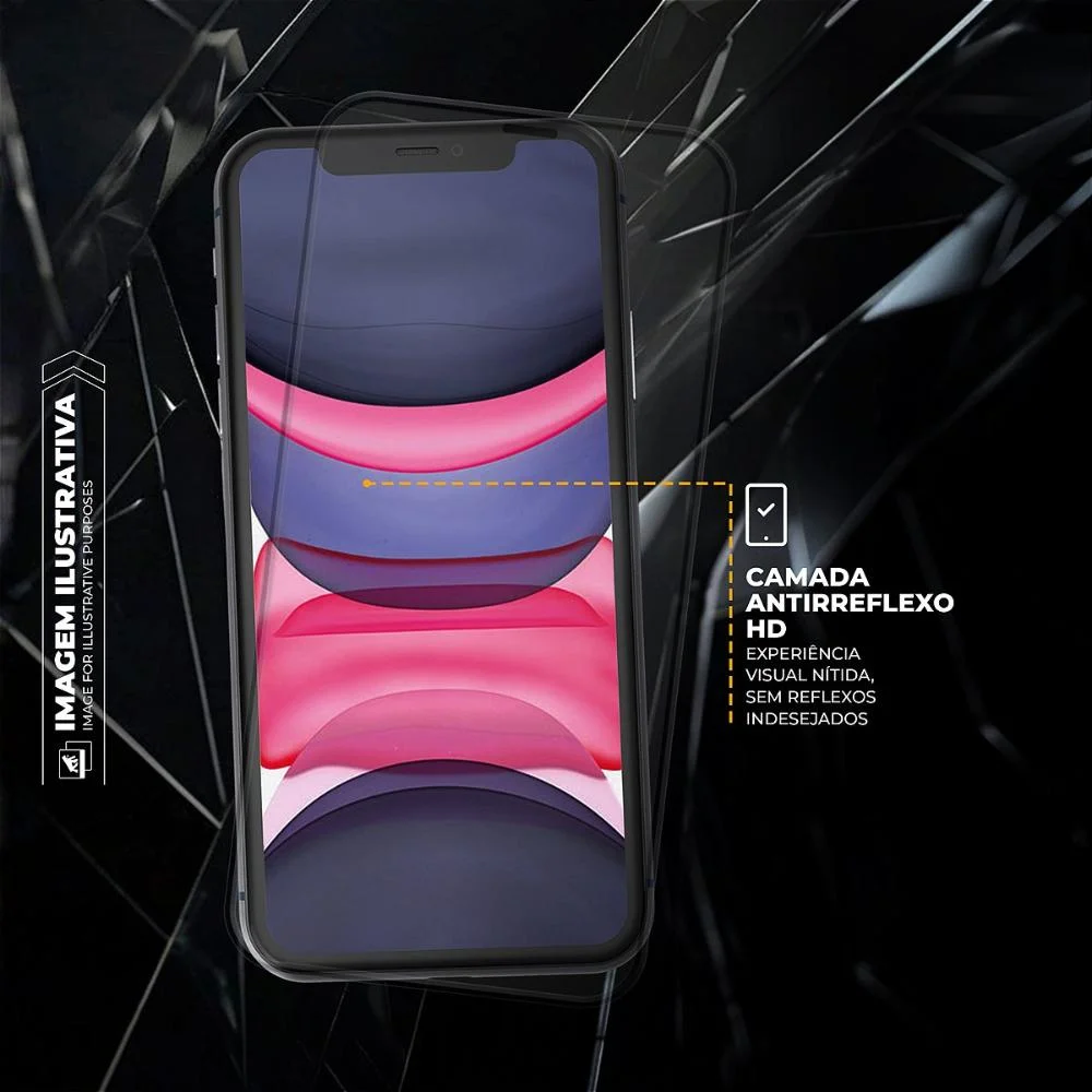Imagem 2 de 5 do produto Película Para Iphone 15 - Dual Glass Preta - Gshield