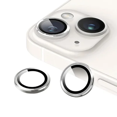 Protetor De Lente Para Iphone 15 - One Armor - Frame Para Câmera - Prata - Gshield