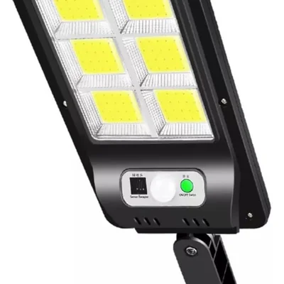 Luminária Solar LED Com Sensor De Presença E Poste De Parede - Autonomia De Até 12h, À Prova D'água, Iluminação Forte Para Áreas Externas