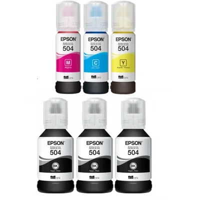 Kit 6 Tinta 504 3bk 1c 1m 1y L6161 L4150 L4160 Ref-eps112