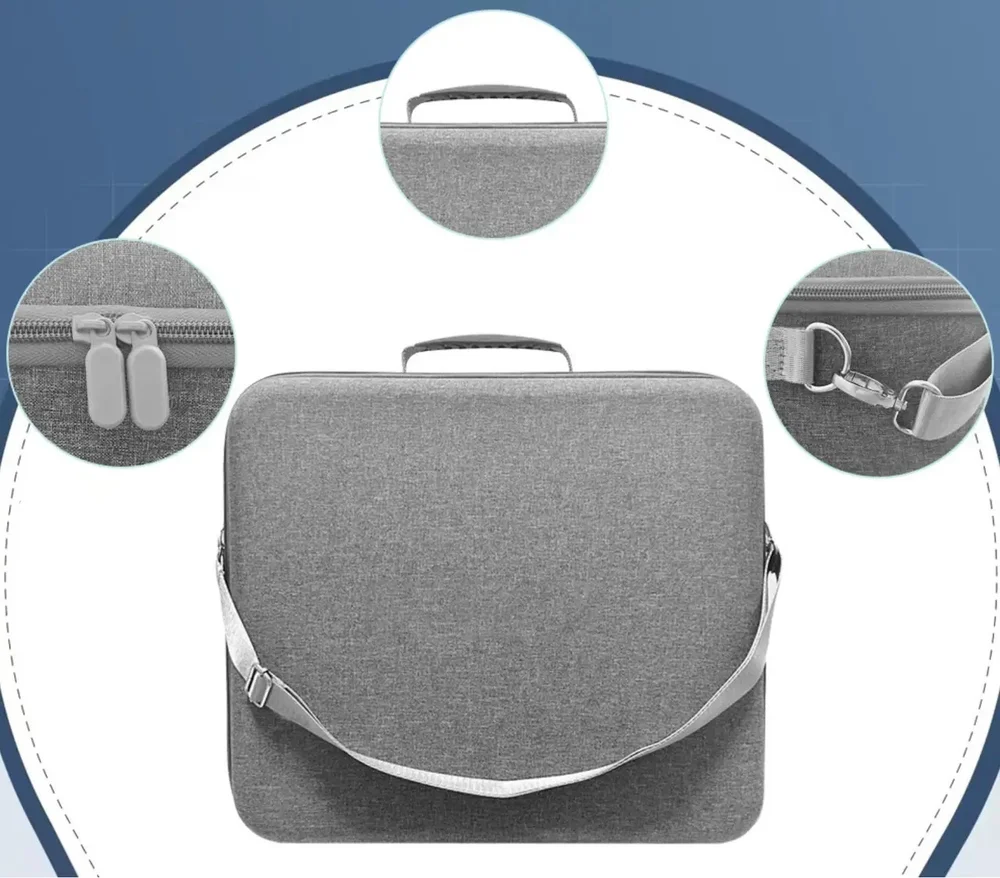 Imagem 3 de 5 do produto Bolsa Mochila Transporte Para Playstation 5 Pro E Acessórios Cinza