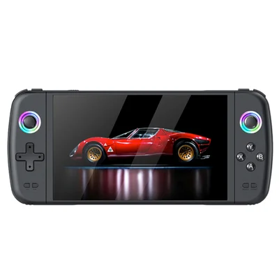 Console De Jogo Portátil Com Tela Ips De 7 " Sistema Emuelec RGB Lightning Nintendo 64, Dreamcast E Psp