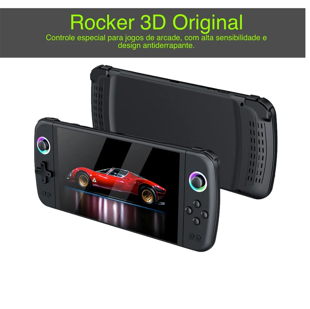 Imagem 4 de 5 do produto Console De Jogo Portátil Com Tela Ips De 7 " Sistema Emuelec RGB Lightning Nintendo 64, Dreamcast E Psp