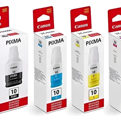 Kit 4 Tinta compatível Canon Gl-10 Preto, Ciano, Amarelo, Azul