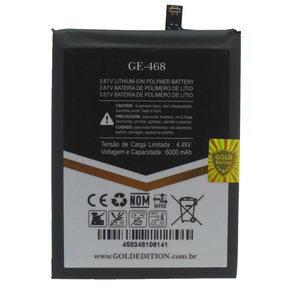 Imagem 5 de 5 do produto Bateria Gold Ge-468 Para Pocophone X3 Poco X3 Poco X3 Pro Bn61