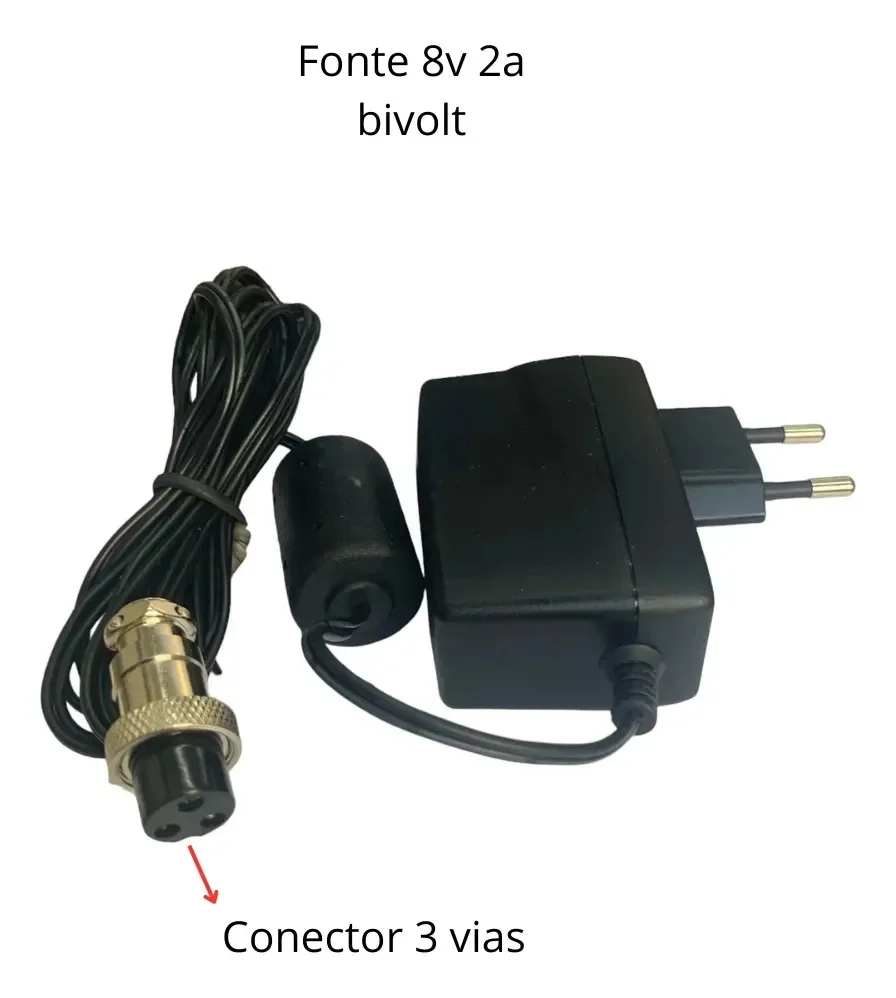 Imagem 3 de 3 do produto Fonte Carregador Adapter Para Mesa De Som Lelong Le 711 8v 2