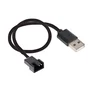 Cabo Adaptador USB 2.0 para Cooler Fan, 3 ou 4 Pinos Pwm, Conversor para Ventoinha fora do gabinete 3