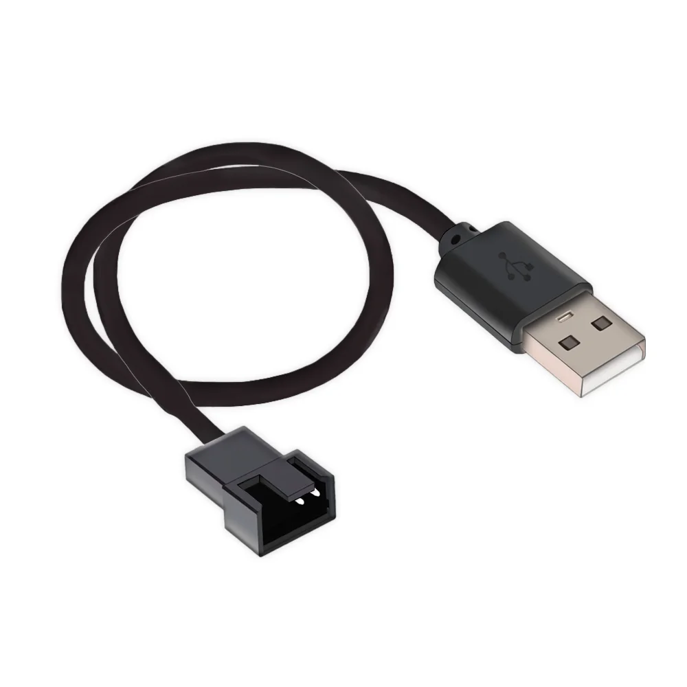 Cabo Adaptador USB 2.0 para Cooler Fan, 3 ou 4 Pinos Pwm, Conversor para Ventoinha fora do gabinete 4