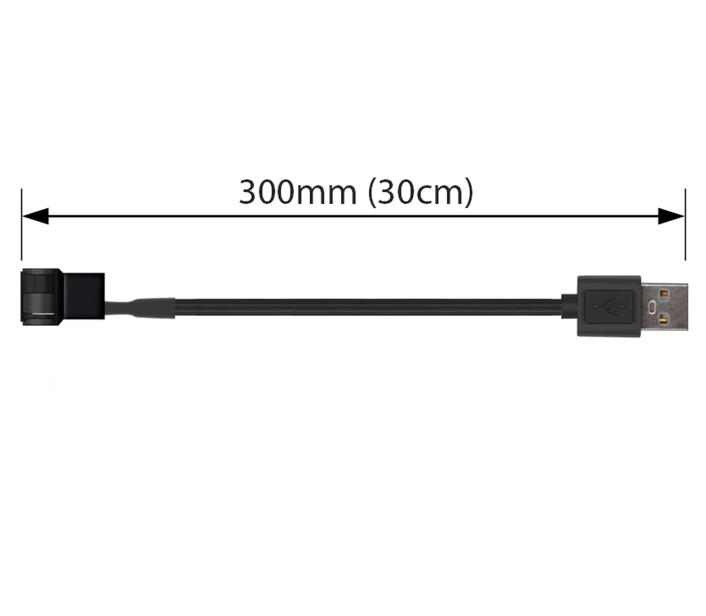 Cabo Adaptador USB 2.0 para Cooler Fan, 3 ou 4 Pinos Pwm, Conversor para Ventoinha fora do gabinete 5
