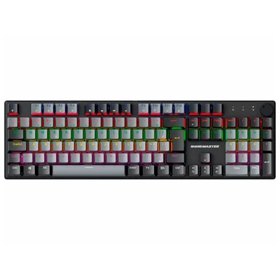 Teclado Gamer Mecânico K-mex Shadowscope Khy528, Usb, Switch Blue, Iluminação Rainbow, Layout Abnt2, Cinza E Preto - Kgy528u0001cb0x