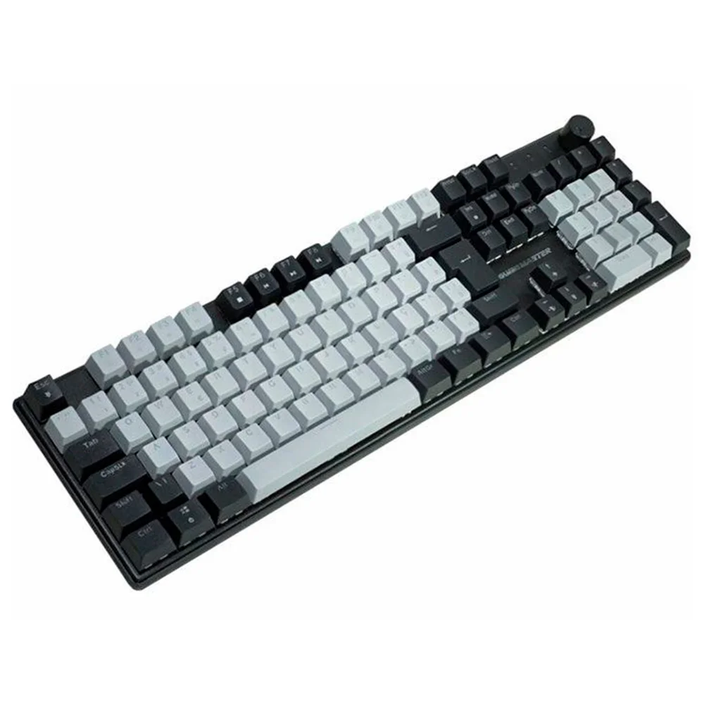 Imagem 4 de 5 do produto Teclado Gamer Mecânico K-mex Shadowscope Khy528, Usb, Switch Blue, Iluminação Rainbow, Layout Abnt2, Cinza E Preto - Kgy528u0001cb0x