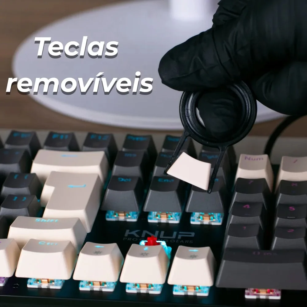 Imagem 2 de 5 do produto Teclado Mecânico Gamer RGB Knup Kp-te143 Iluminação Rainbow