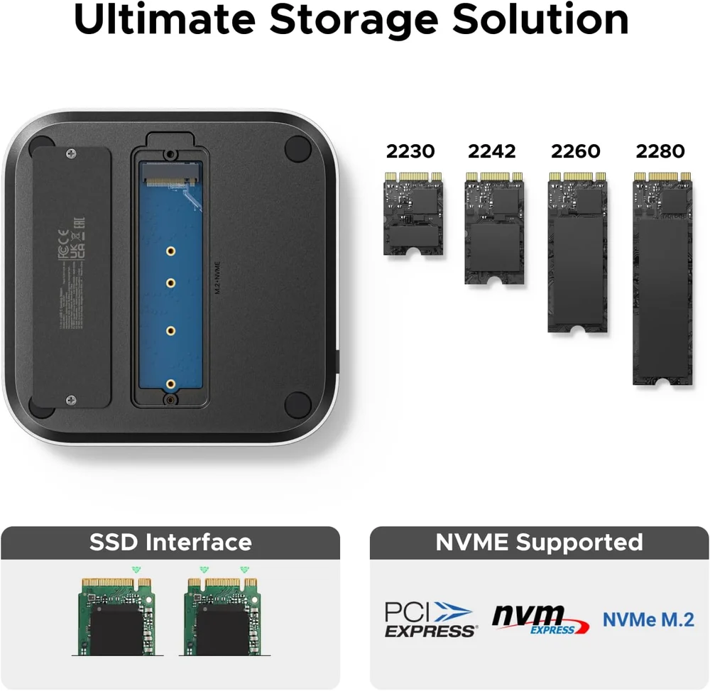 Imagem 4 de 5 do produto Dock Station Hub 11 Em 1 Usb-c Mac Mini M4/m4 Pro 10gbps
