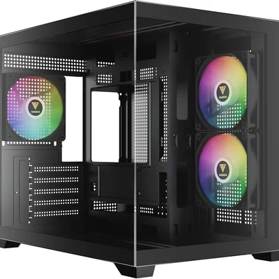 Gabinete Gamer Gamdias Aura Gc10m ARGB V2 Preto Com 3 Fans