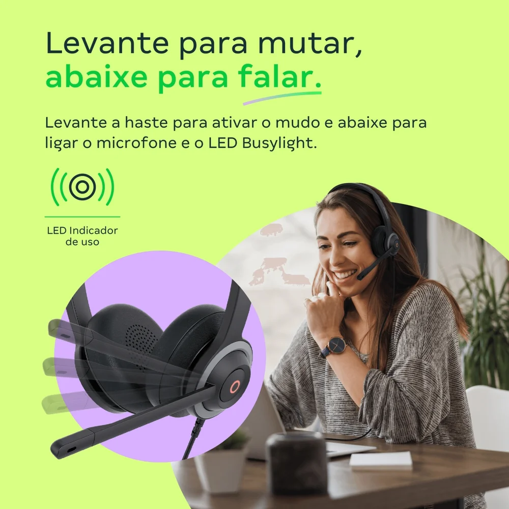 Imagem 2 de 5 do produto Headset Whs 70 Duo Usb Intelbras