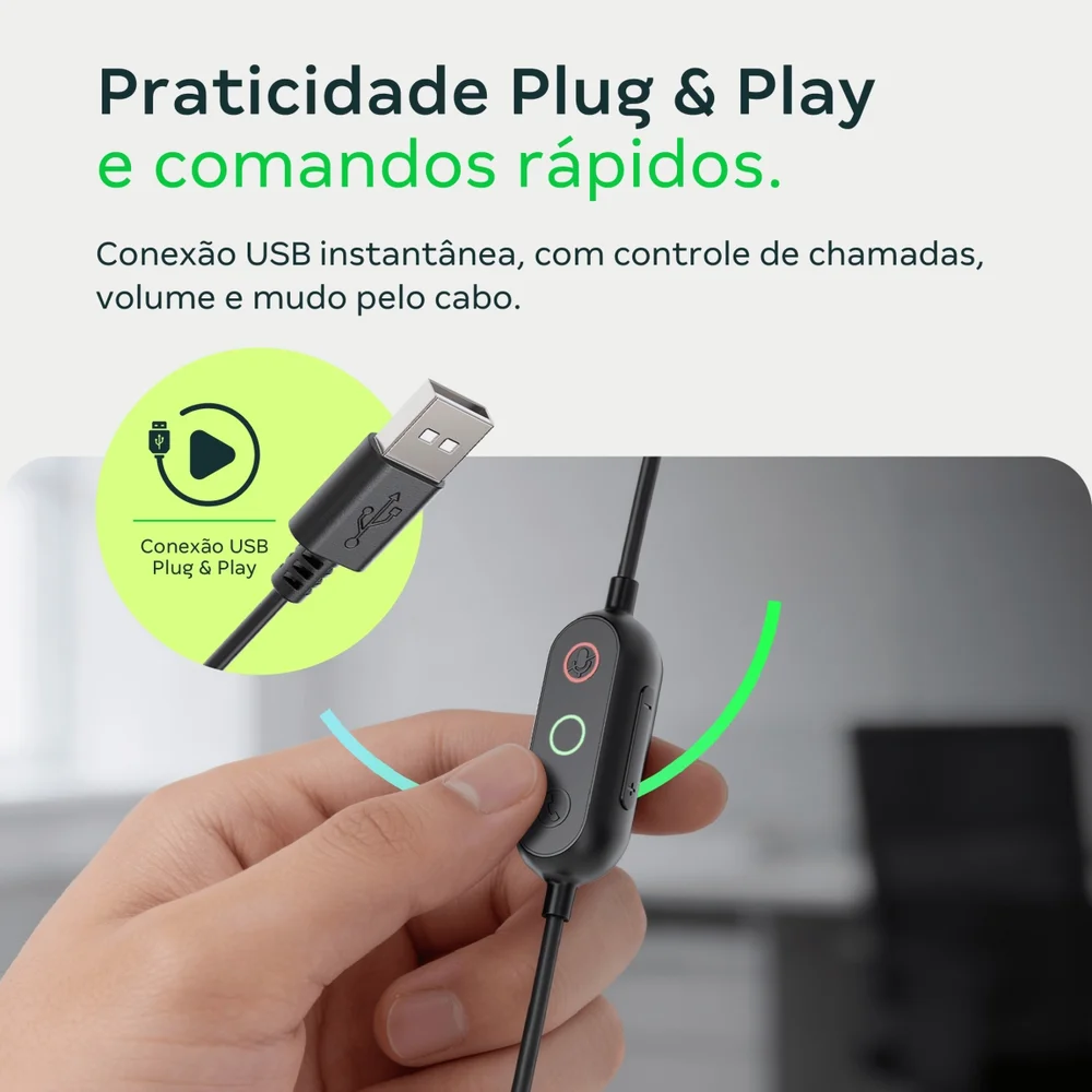 Imagem 3 de 5 do produto Headset Whs 70 Duo Usb Intelbras