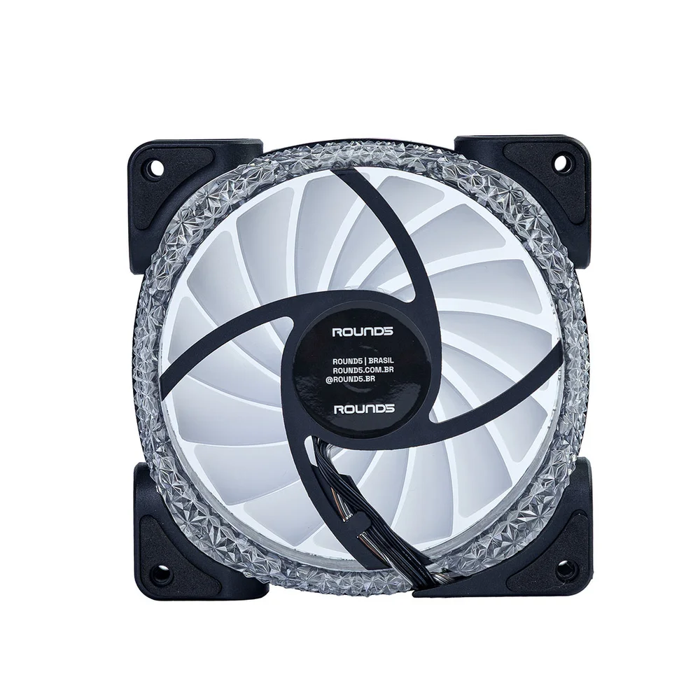 Imagem 4 de 5 do produto Fan 120mm Round5 Crystal Forward ARGB Preto R5-crystal-fw-b-2199