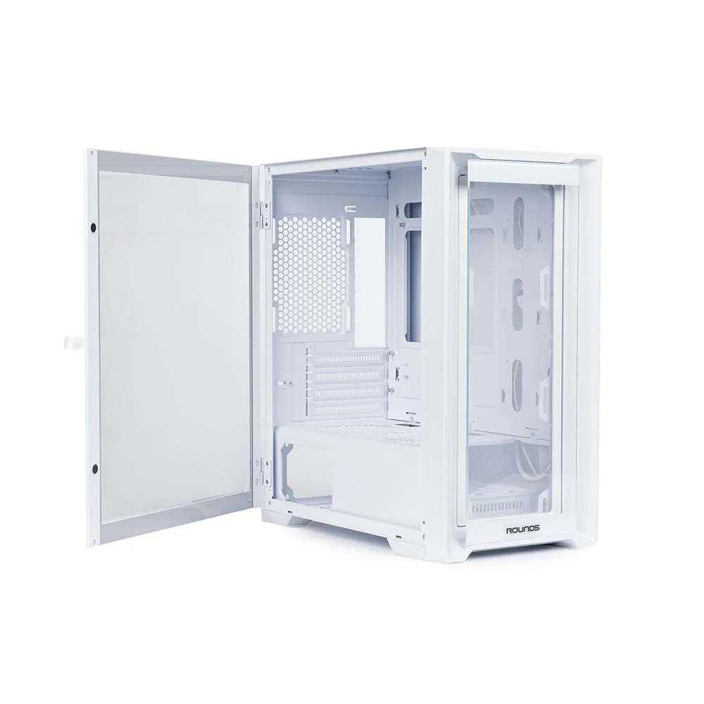 Imagem 3 de 5 do produto Gabinete Gamer Round5 Astra Mid Tower M-atx Sem Fan Vidro Branco