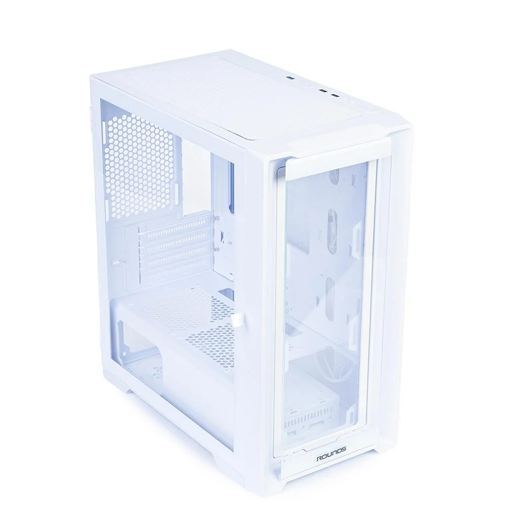 Imagem 4 de 5 do produto Gabinete Gamer Round5 Astra Mid Tower M-atx Sem Fan Vidro Branco