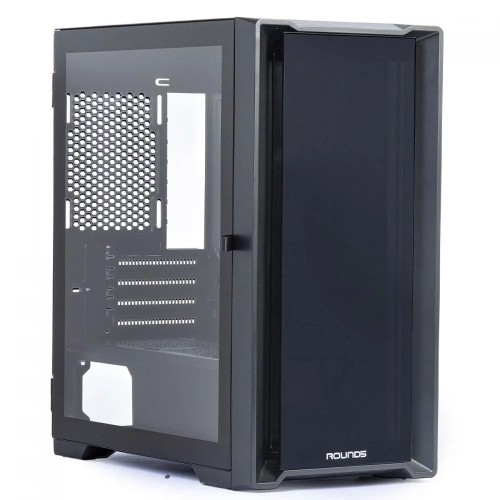 Imagem 4 de 5 do produto Gabinete Gamer Round5 Astra Black, Mid Tower, Lateral De Vidro, Matx, Sem Fans, Preto, R5-astra-b-2185