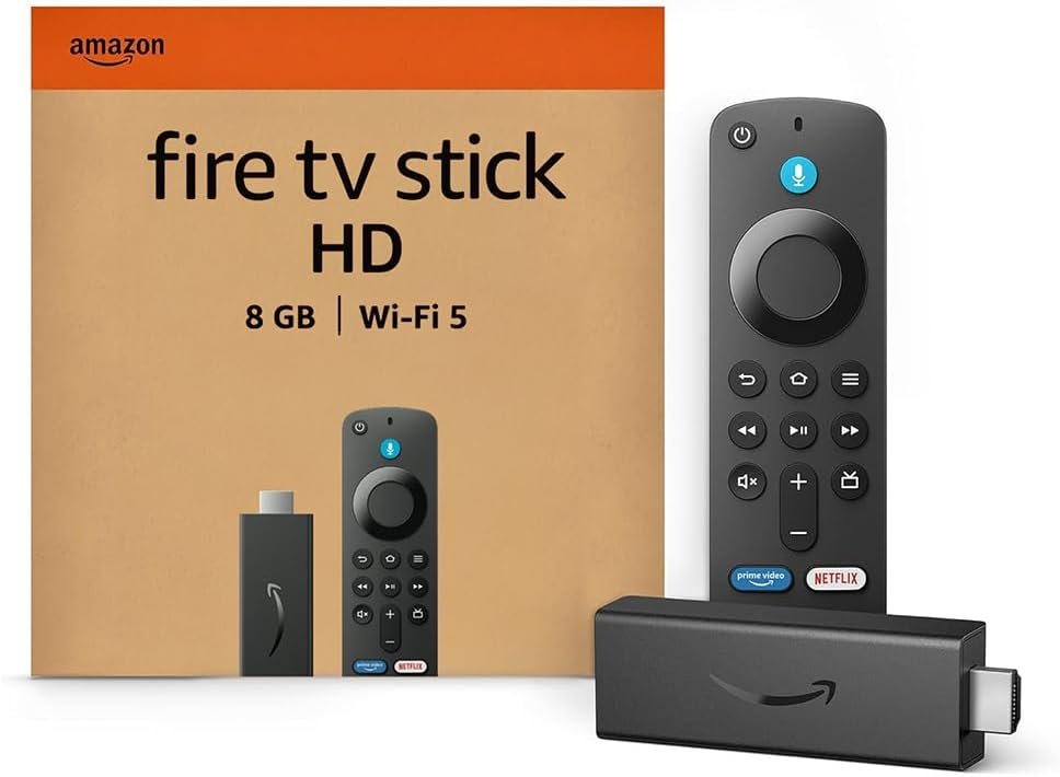 Amazon Fire Tv Stick Hd (3ª Geração) Wi-fi 5 8GB Com Controle Remoto Por Voz Com Alexa,