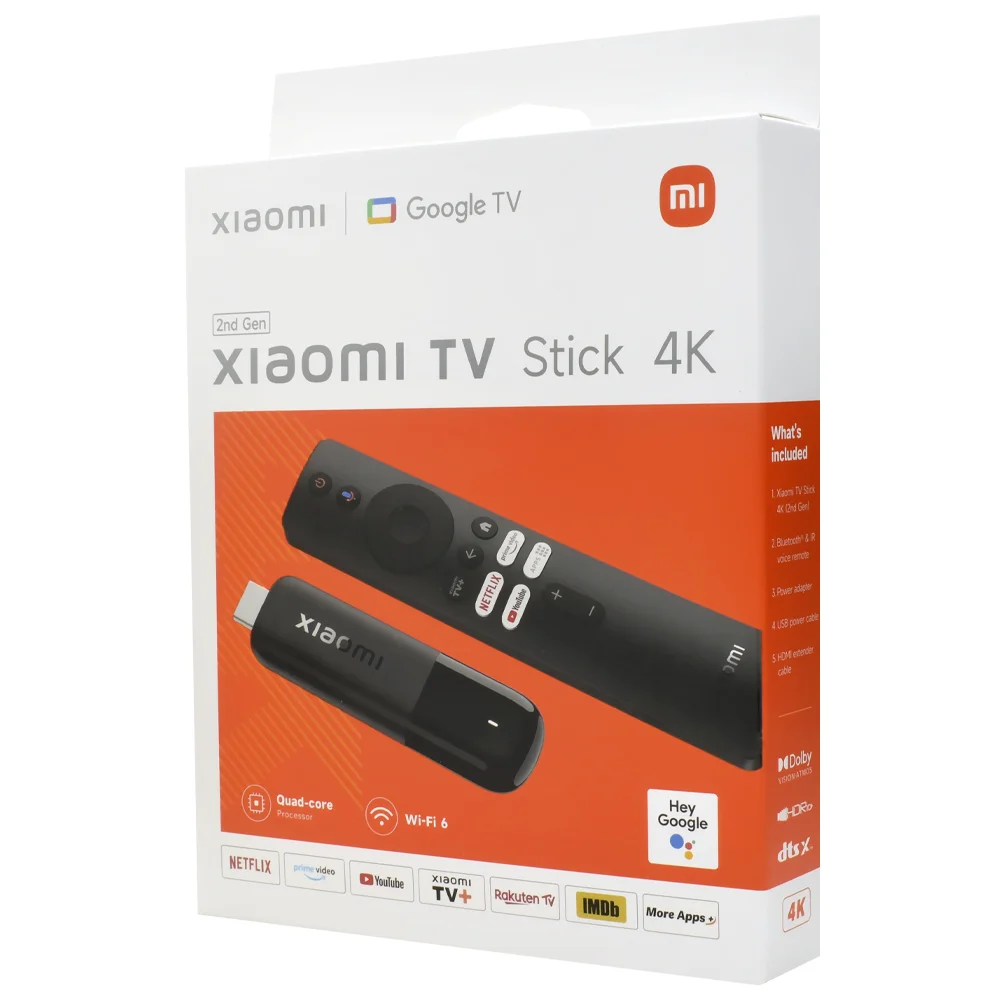 Xiaomi Tv Stick 4k (2ª Geração) Mdz-33-aa Wi-fi 6 Quad-core 2.5 Ghz, 2 Gb Ram, 8 Gb Armazenamento