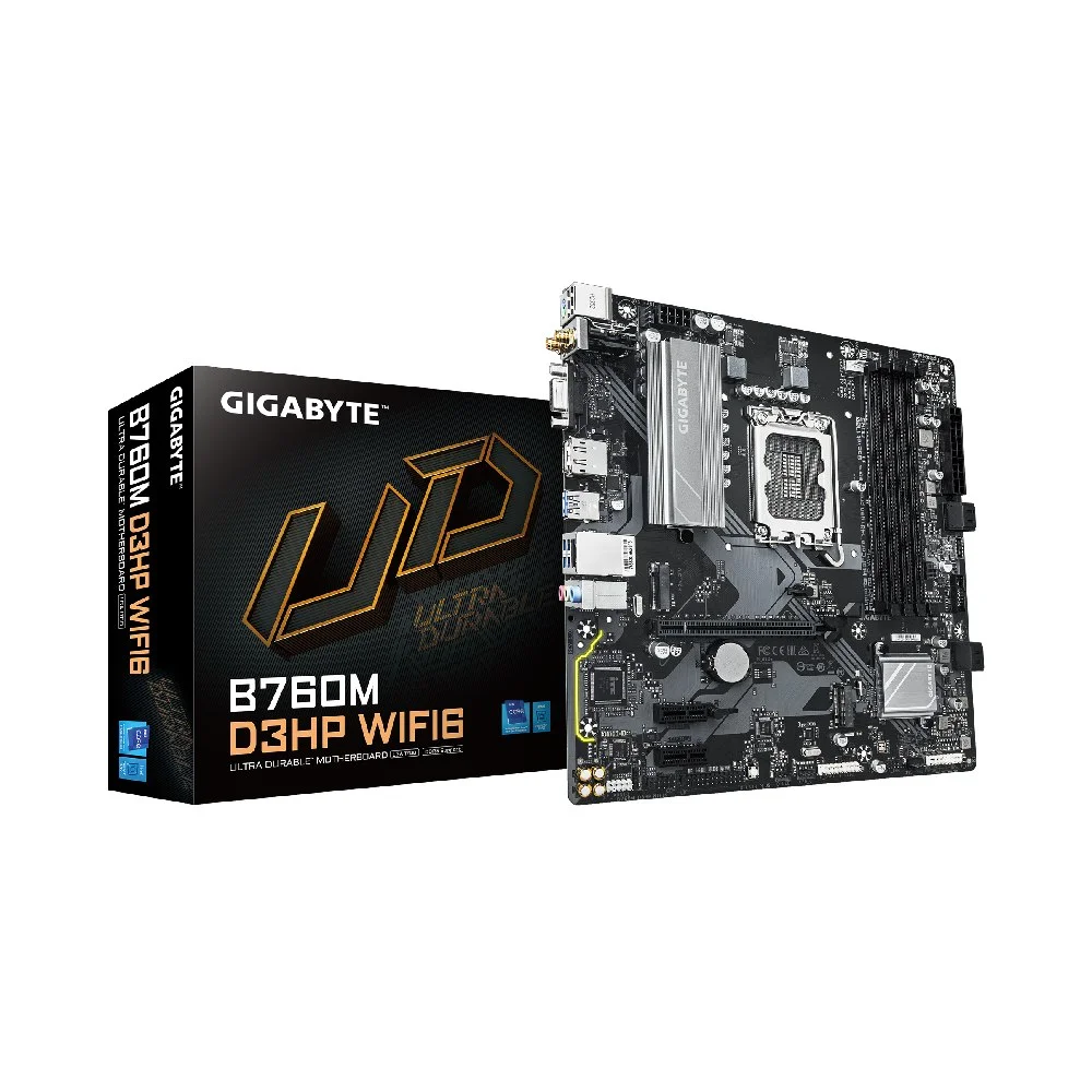 Placa Mãe Gigabyte B760m D3hp Wifi6 LGA 1700 4xDDR5 Chipset B760 Matx