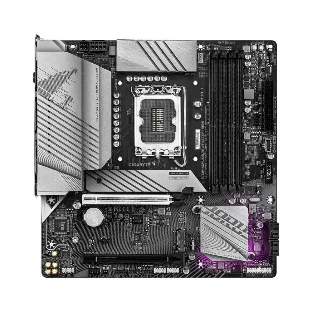 Imagem 4 de 4 do produto Placa Mãe Gigabyte B760m Aorus Elite Wifi6e Ddr4 Gen5 LGA  1700 4xDDR4 Chipset Intel B760 Matx
