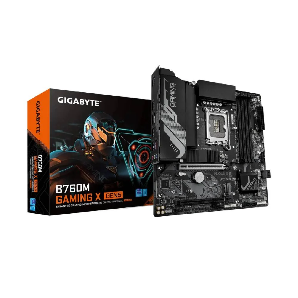 Placa Mãe Gigabyte B760m Gaming X Gen5 LGA 1700 4xDDR5 Chipset Intel B760 Matx
