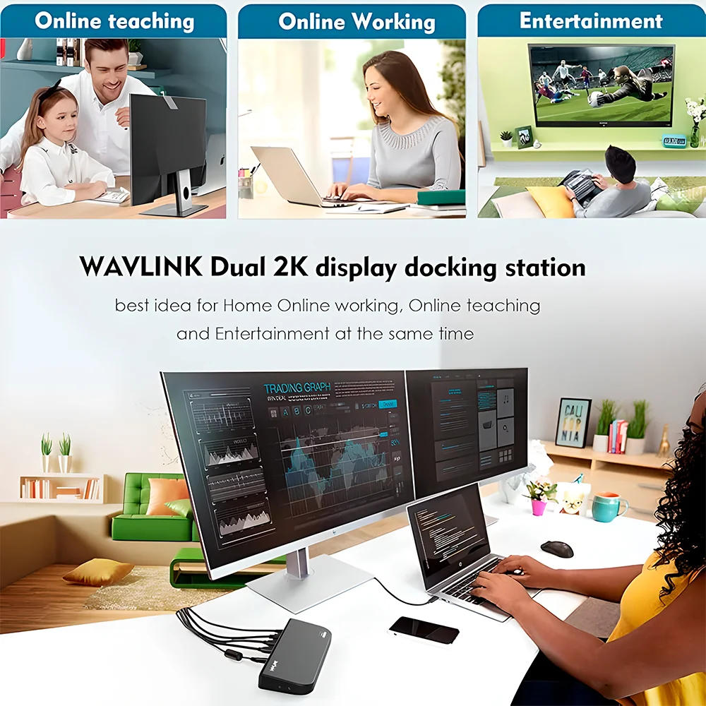 Imagem 5 de 5 do produto Wavlink Docking Station Usb Dual Monitores Mac WINDOWS