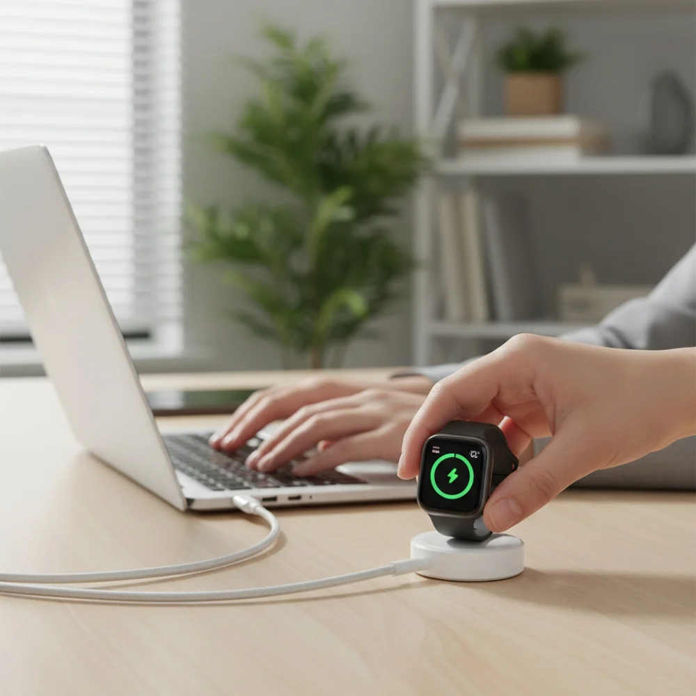 Imagem 2 de 5 do produto Carregador Magnético Compatível Com Relogio Applewatch 2