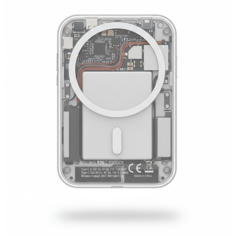 Carregador Portátil Indução Compatível Com Iphone 15 16 17