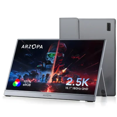 Monitor Portátil Gamer Arzopa Z3fc 16.1" 180hz 2k Qhd Lcd Hdr Usb-c Mini HDMI - Z3fc